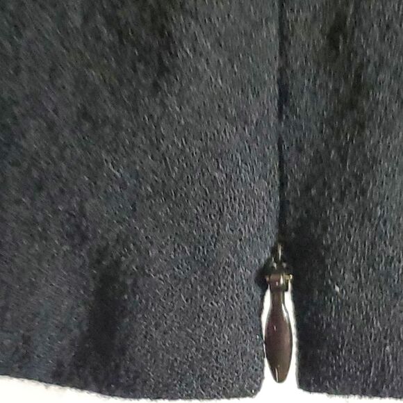 Talbots | Vintage Black Wool Blouse with Zip Up Back | Size 8P - Picture 6 of 7